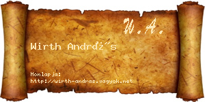 Wirth András névjegykártya