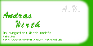 andras wirth business card